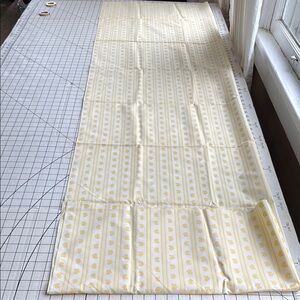 Vintage Yellow Bunny Stripe Fabric 2+ Yards x 42”  White Cotton Weilwood Fabrics